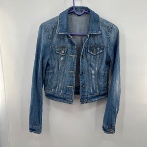 American Eagle Outfitters Women's Blue Denim Jean Jacket